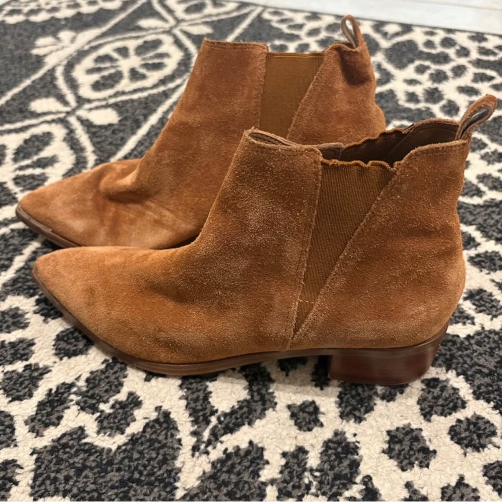 Marc Fisher Brown Suede Ankle Boots, Size 6